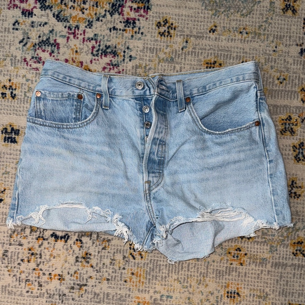Light Blue Denim Women Shorts